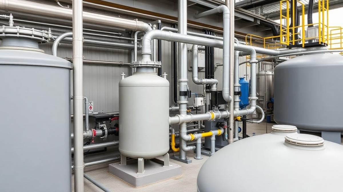 Industrial water treatment and filtration system for flowback water recycling at a drilling site