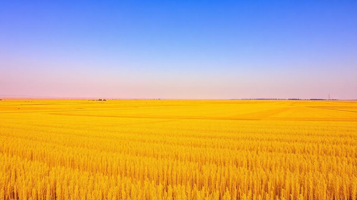 Vast guar bean fields in the arid landscape of Rajasthan India